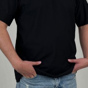 تیشرت باکسی ساده بیسیک مشکی پنبه سوپر درجه 1